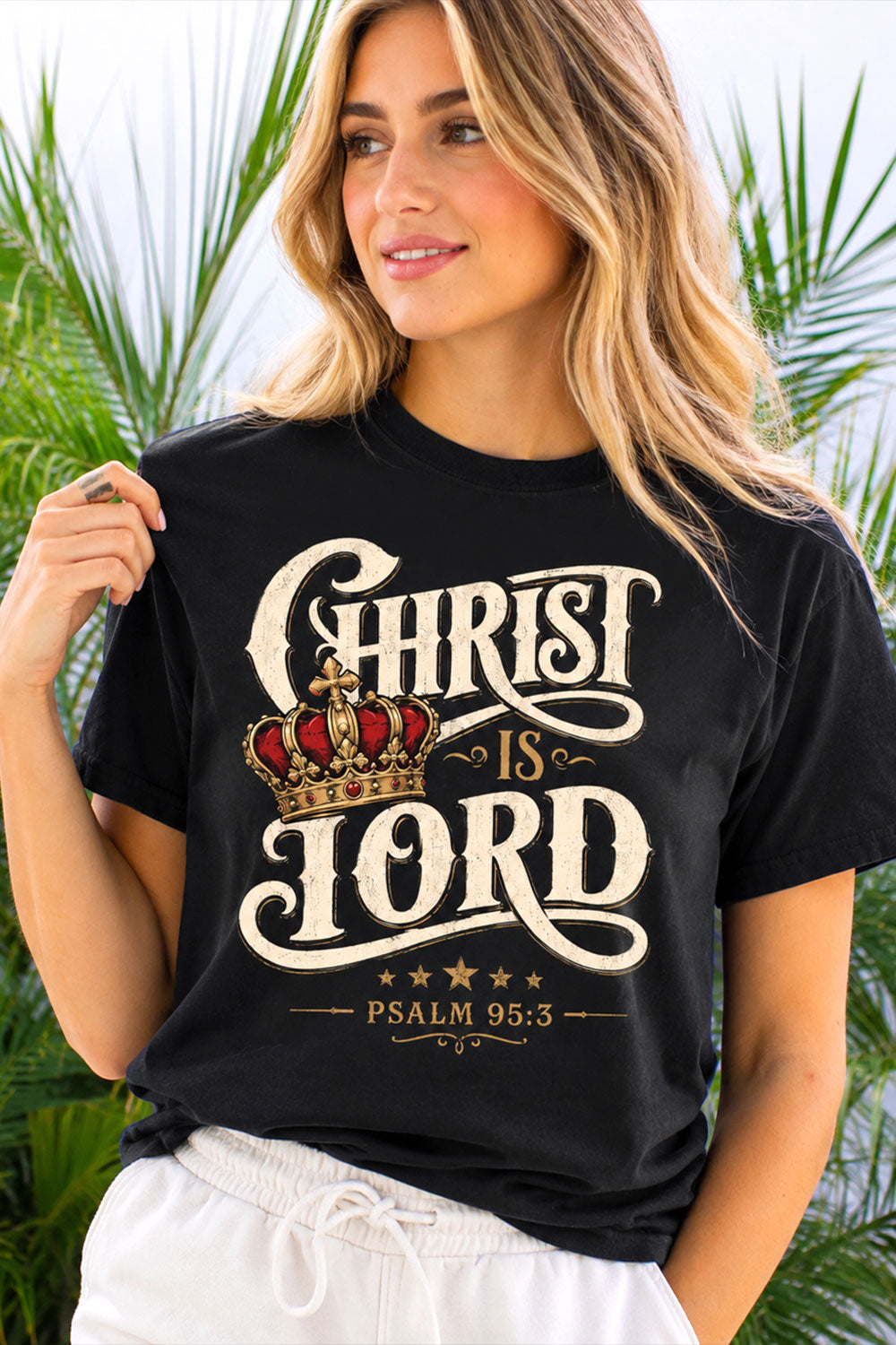 ★状態良★CG-2152 CHRISTIAN ES God Is Bigger Than Double Sided Unisex Washed Christian T-shirt