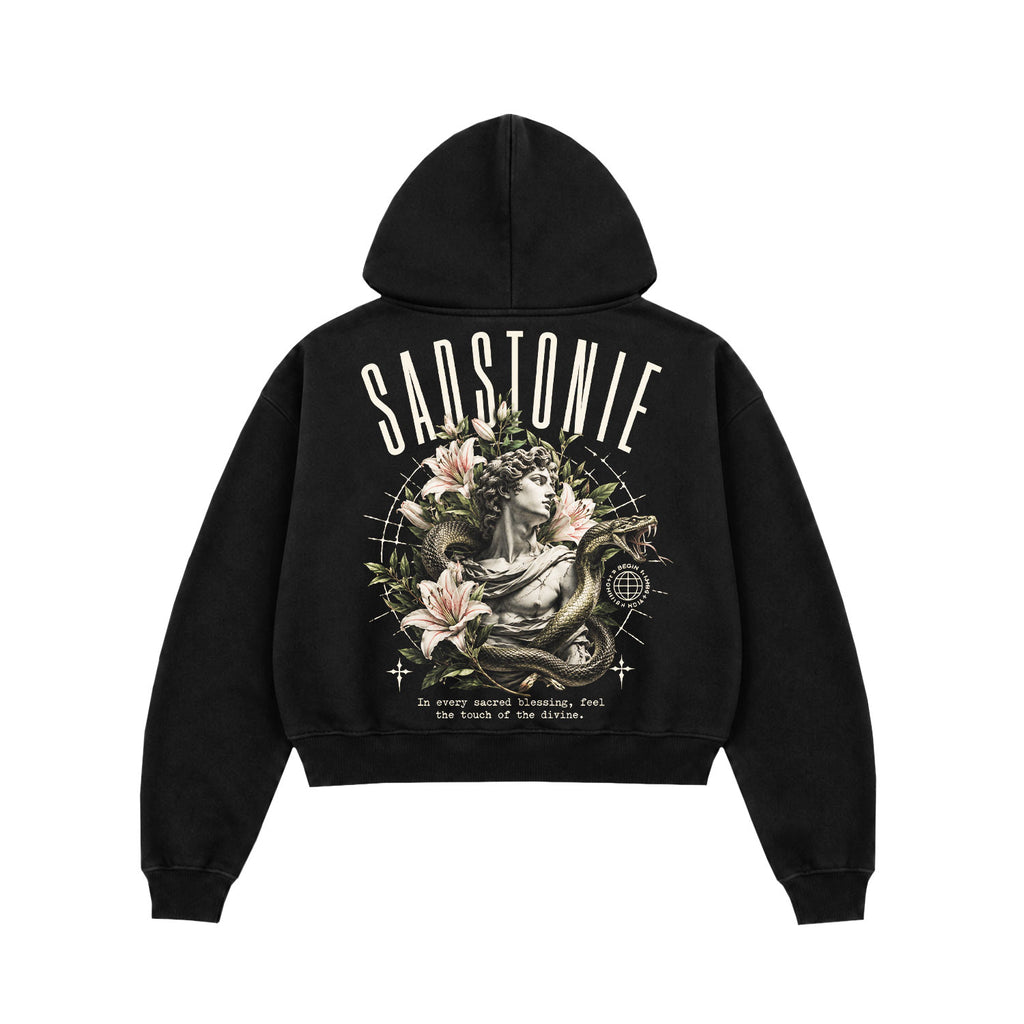 Divine Serpent Statue Graphic Oversized Hoodie