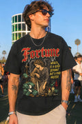 Fortune Angel Vintage Black Graphic Tee