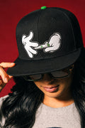Cartoon Hands Rolling Snapback Hat