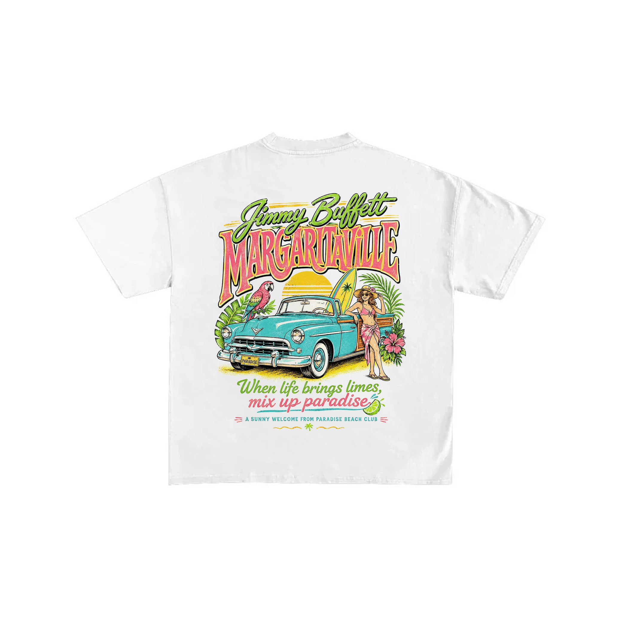 Jimmy Buffett Margaritaville White Graphic Tee