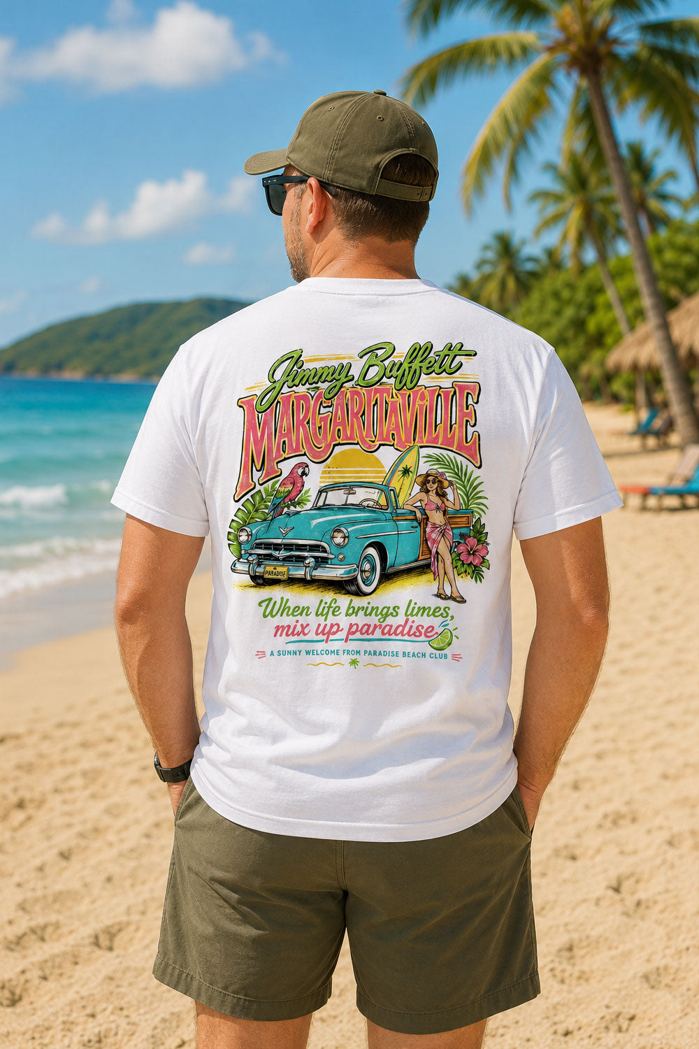 Jimmy Buffett Margaritaville White Graphic Tee