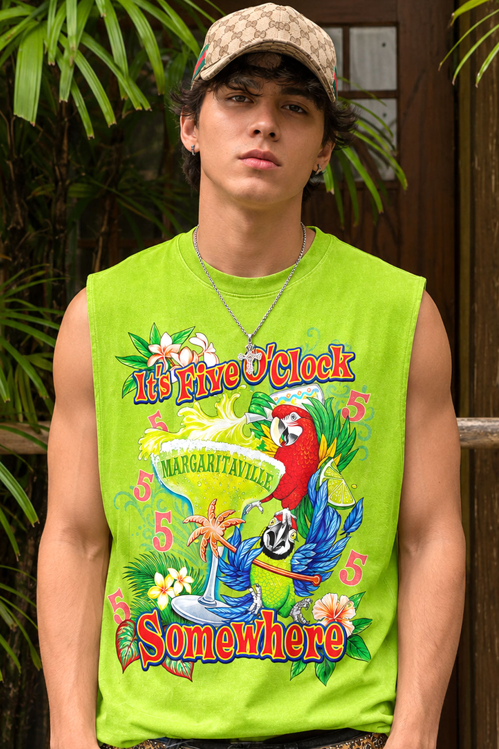 Margaritaville Tropical Parrots Tank Top