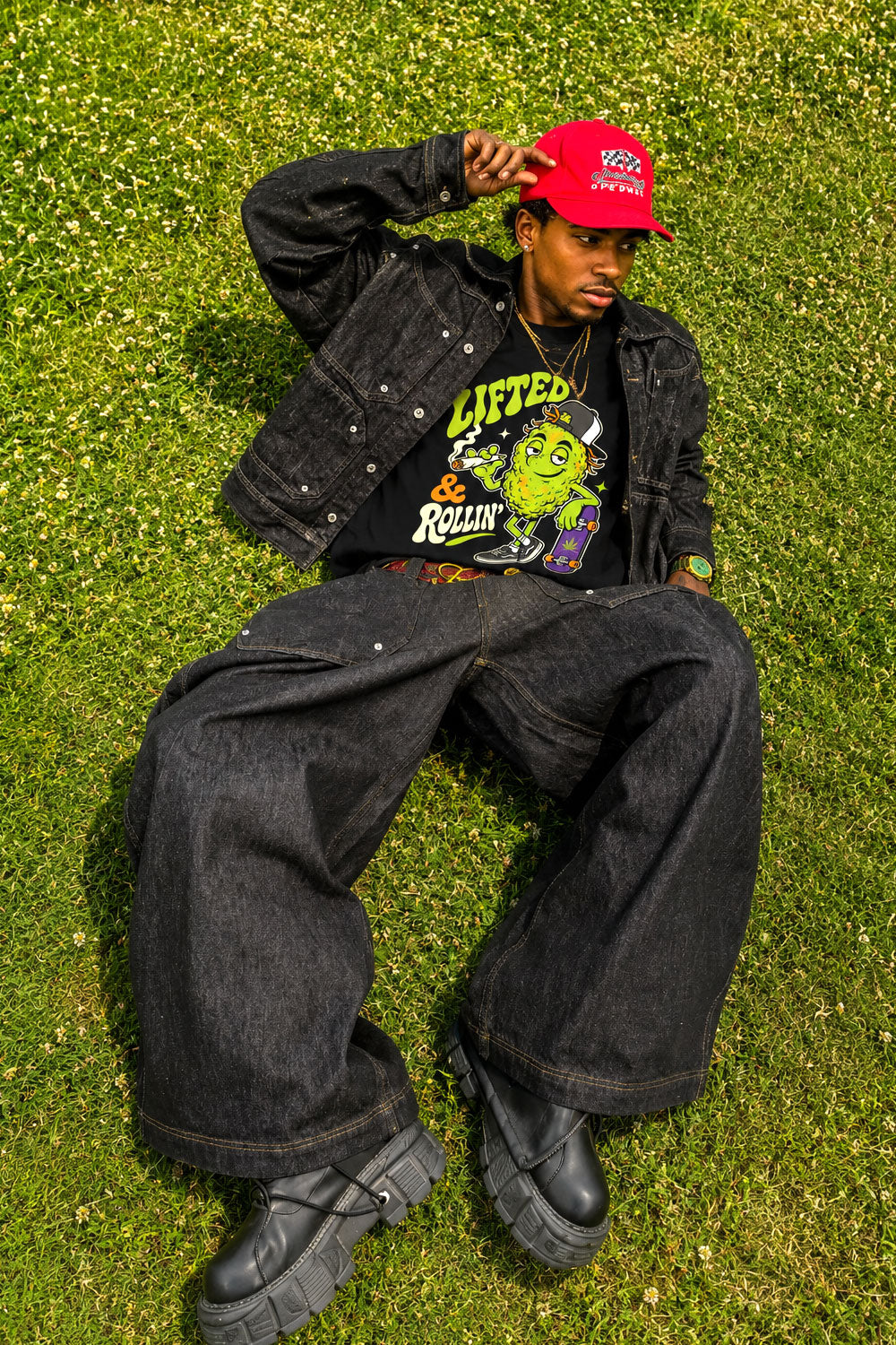 Lifted & Rollin' Skater Weed T-Shirt