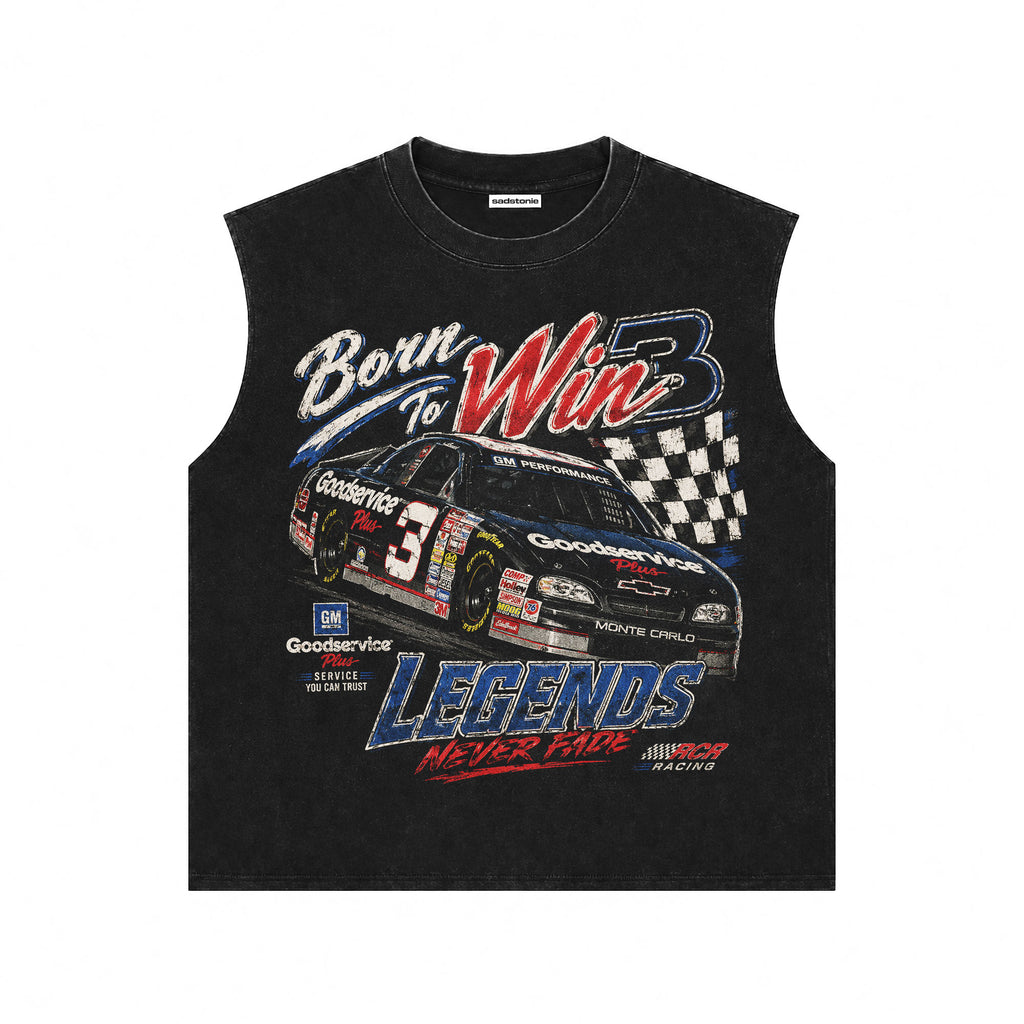 Born To Win Racing Vintage Crop Tank