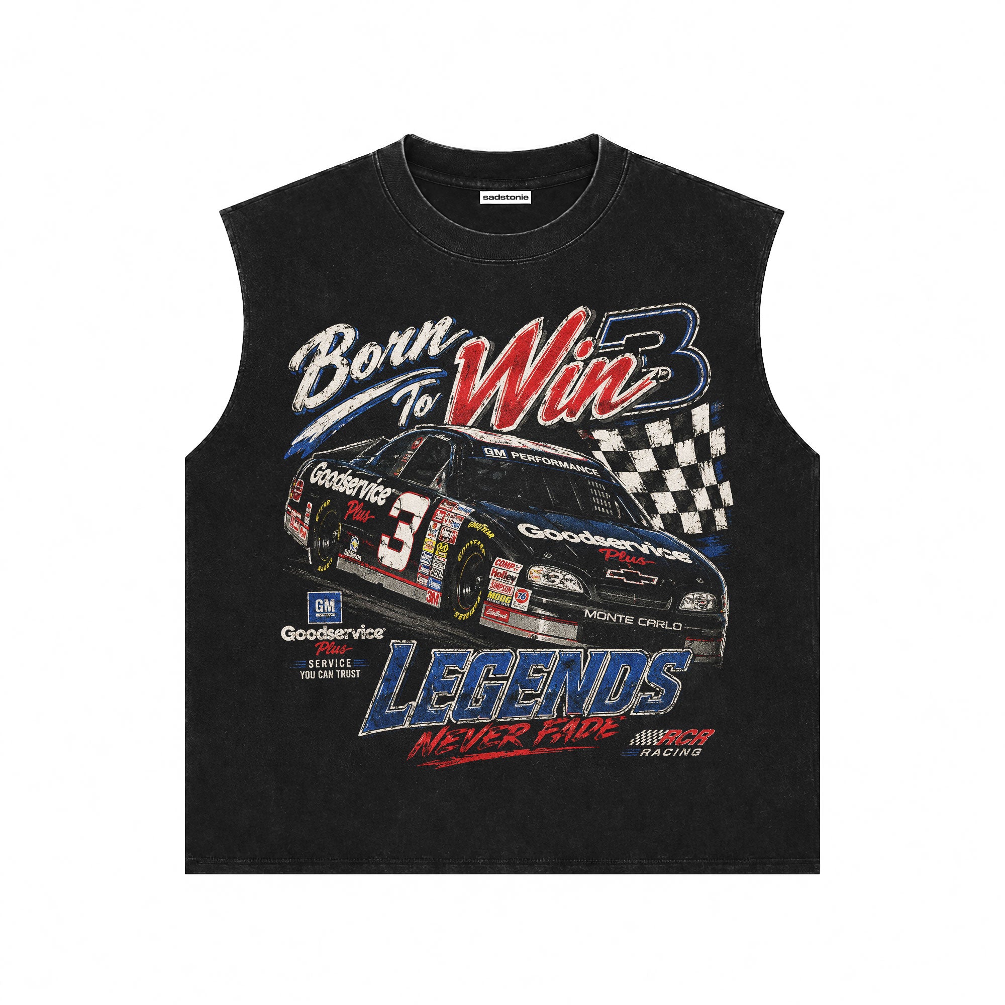 Born To Win Racing Vintage Crop Tank