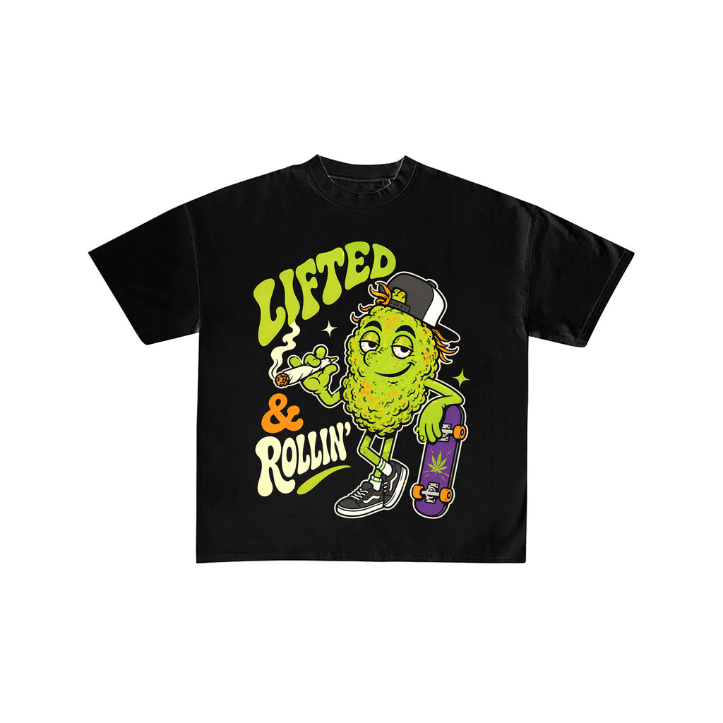 Lifted & Rollin' Skater Weed T-Shirt