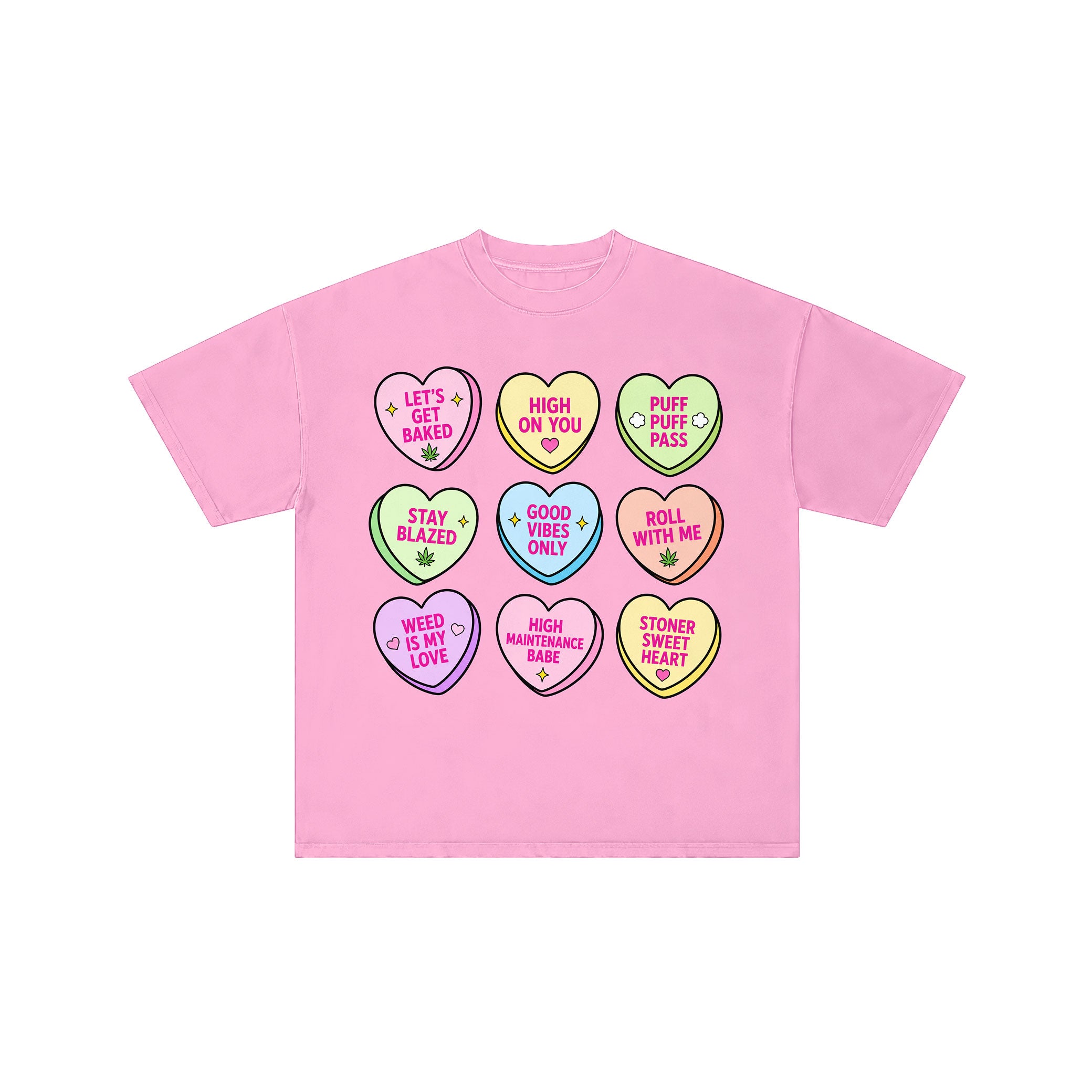 Stoner Candy Hearts Retro Graphic Tee