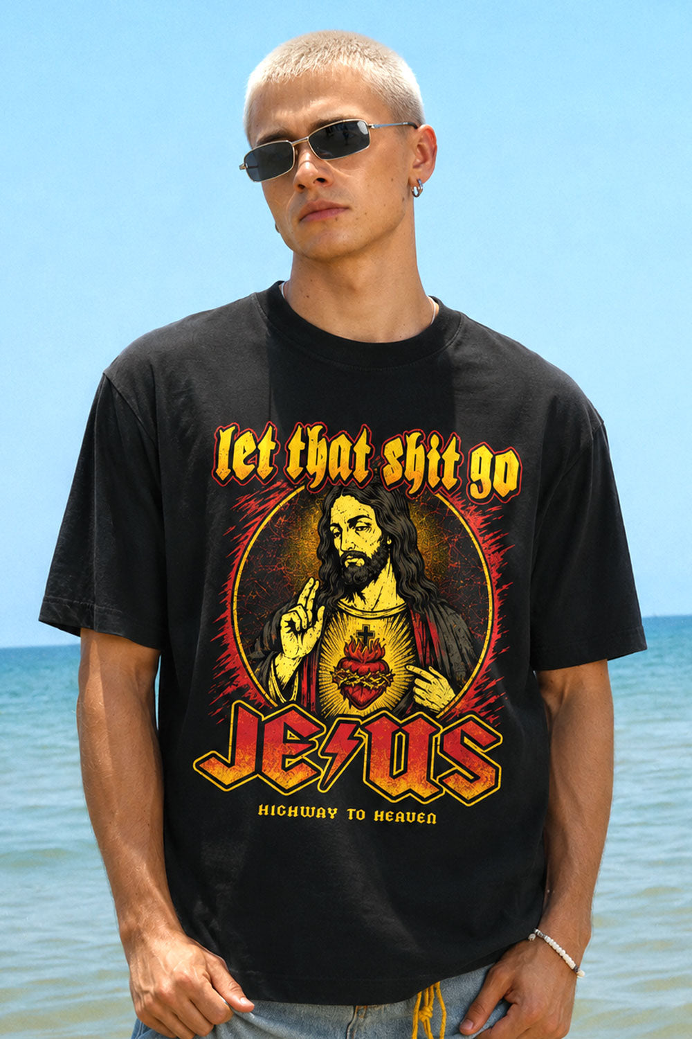 Let That Shit Go Jesus Graphic Tee