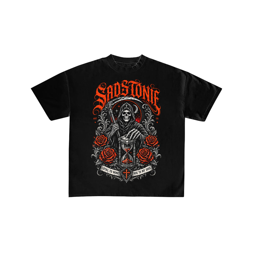 Grim Reaper Hourglass Graphic Tee