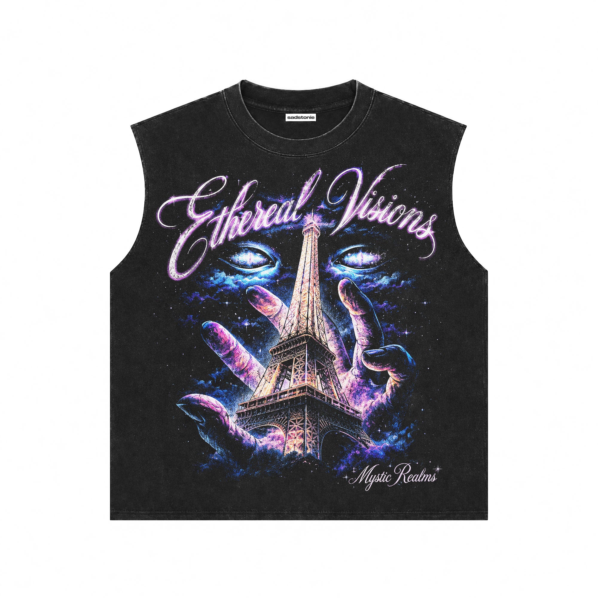 Ethereal Visions Mystic Eiffel Tower Muscle Tee