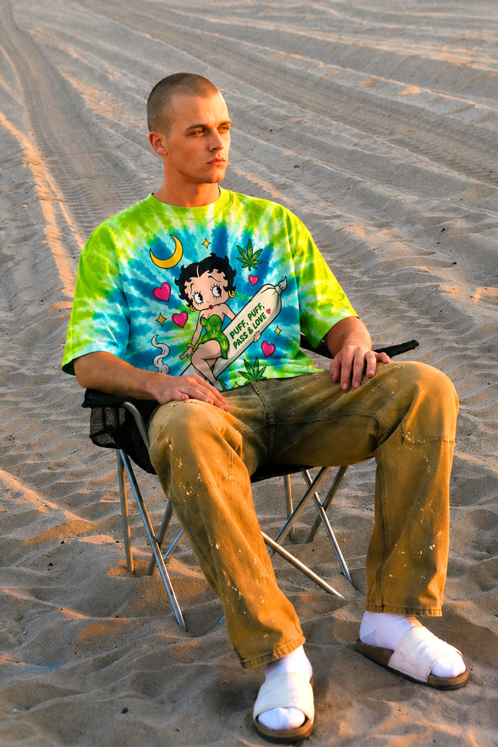 Vintage Puff Pass & Love 420 Graphic Tee