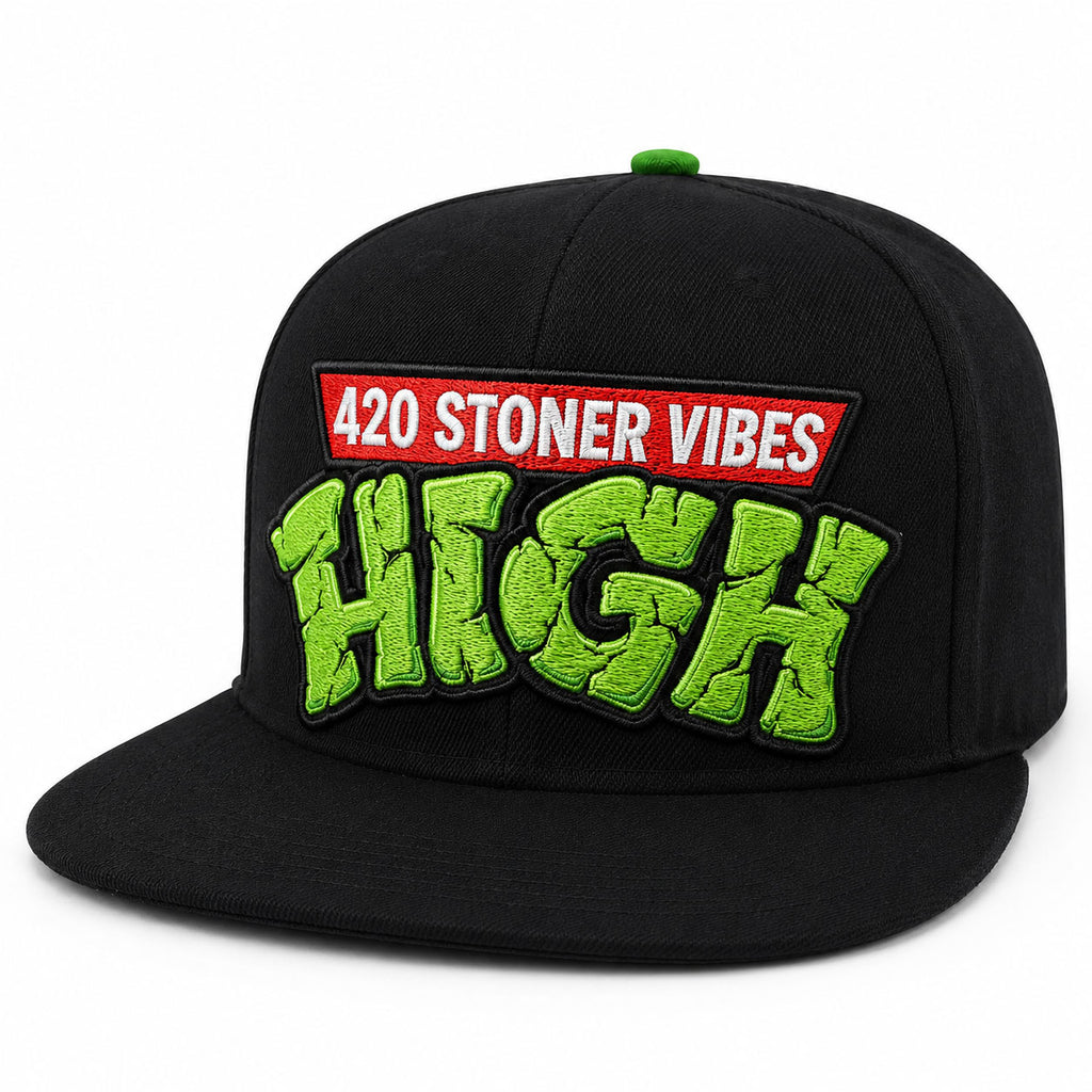 420 Stoner Vibes High Snapback Hat