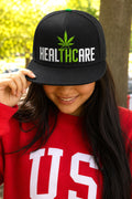 HealTHCare Weed Leaf Snapback Hat