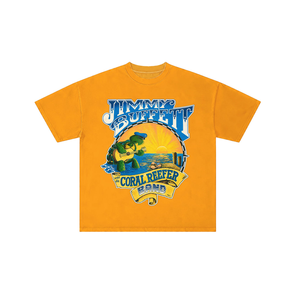 Jimmy Buffett Coral Reefer Band Orange Tee