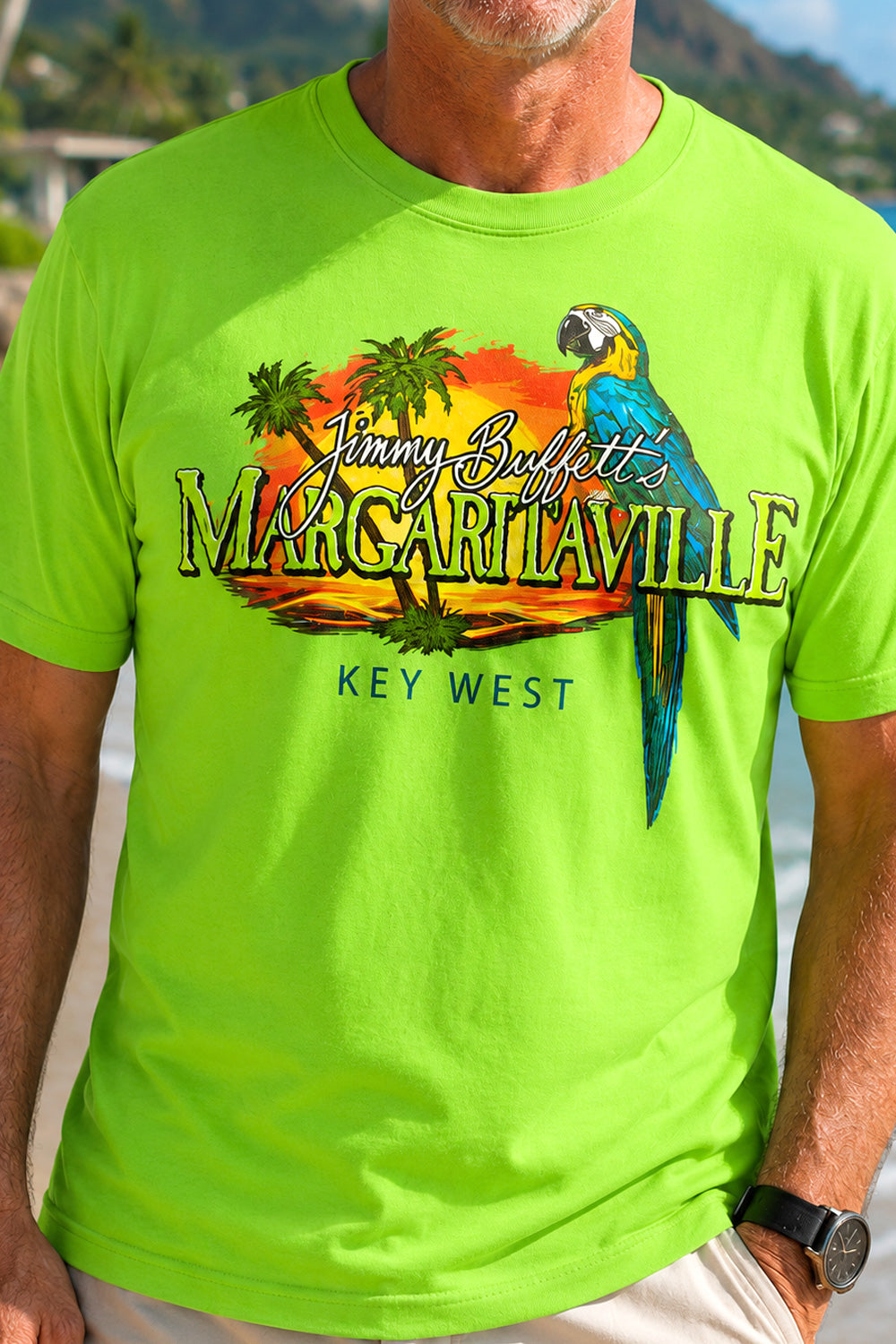 Jimmy Buffett Margaritaville Lime Green Tee