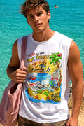 Boat Drinks Graphic Sleeveless Tee