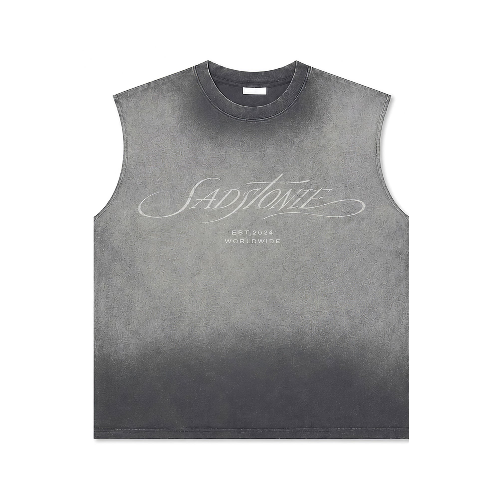 SADSTONIE Gradient Vintage Muscle Tee