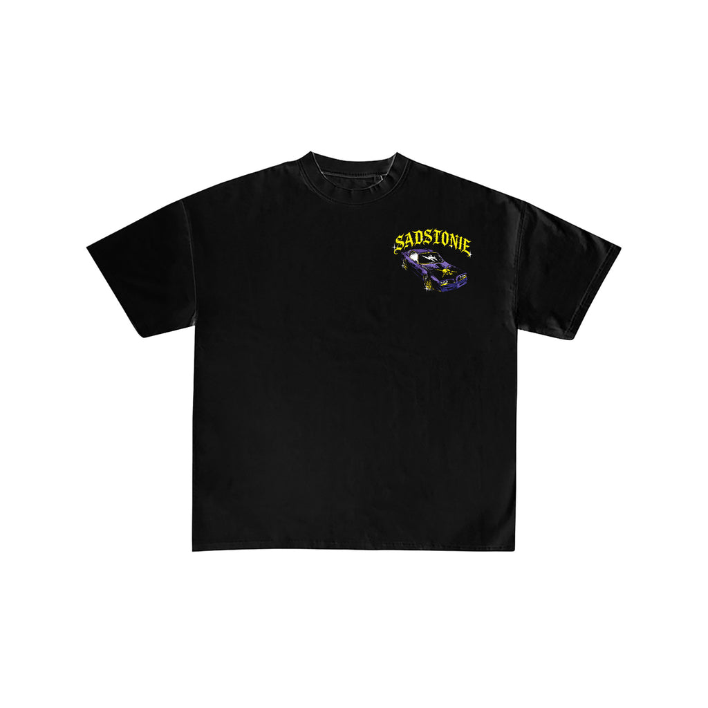 Grim Reaper Muscle Car Graphic Black Tee