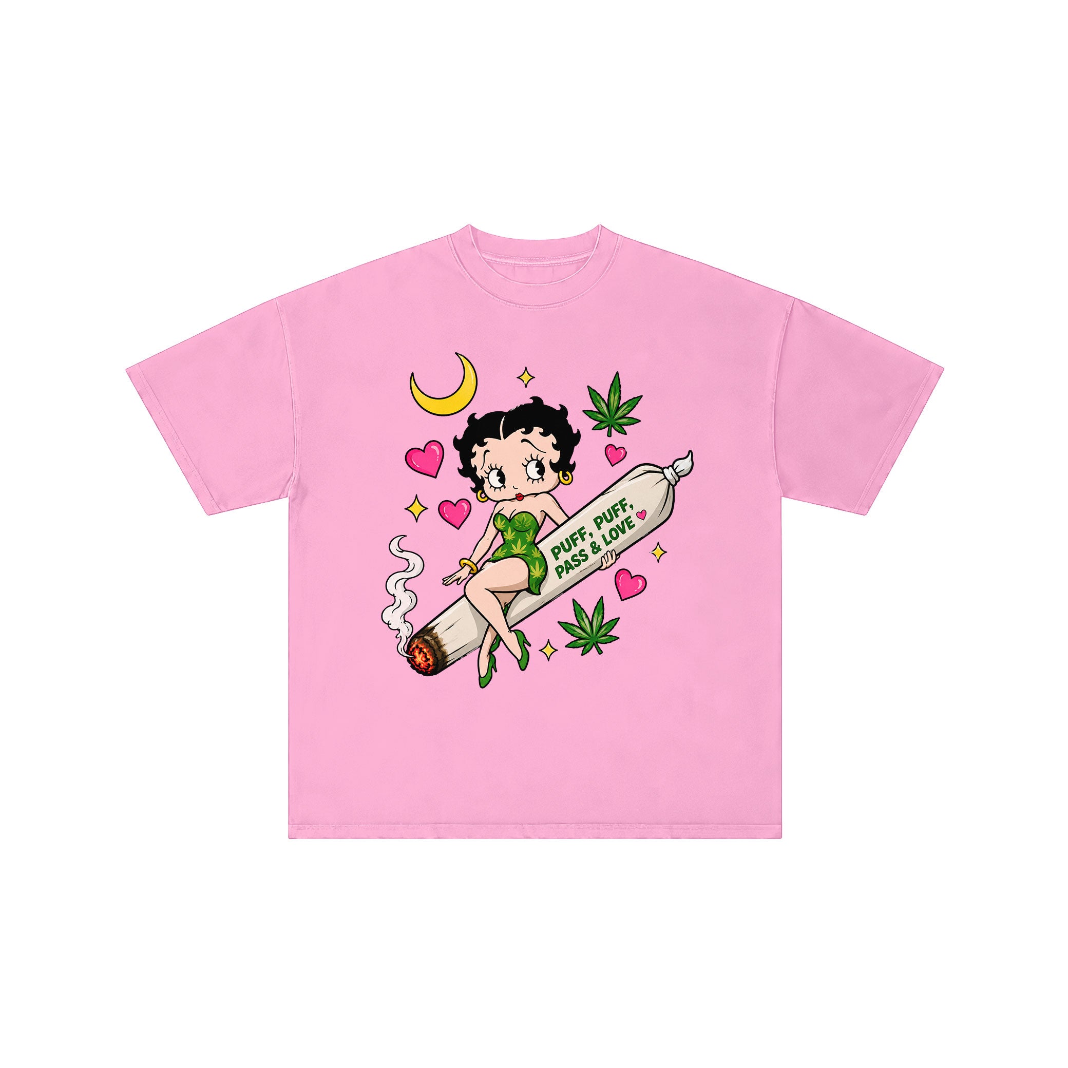 Puff Pass Love Retro Cannabis Graphic Tee