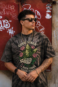 Vintage Gothic Good Vibes 420 Graphic Tee
