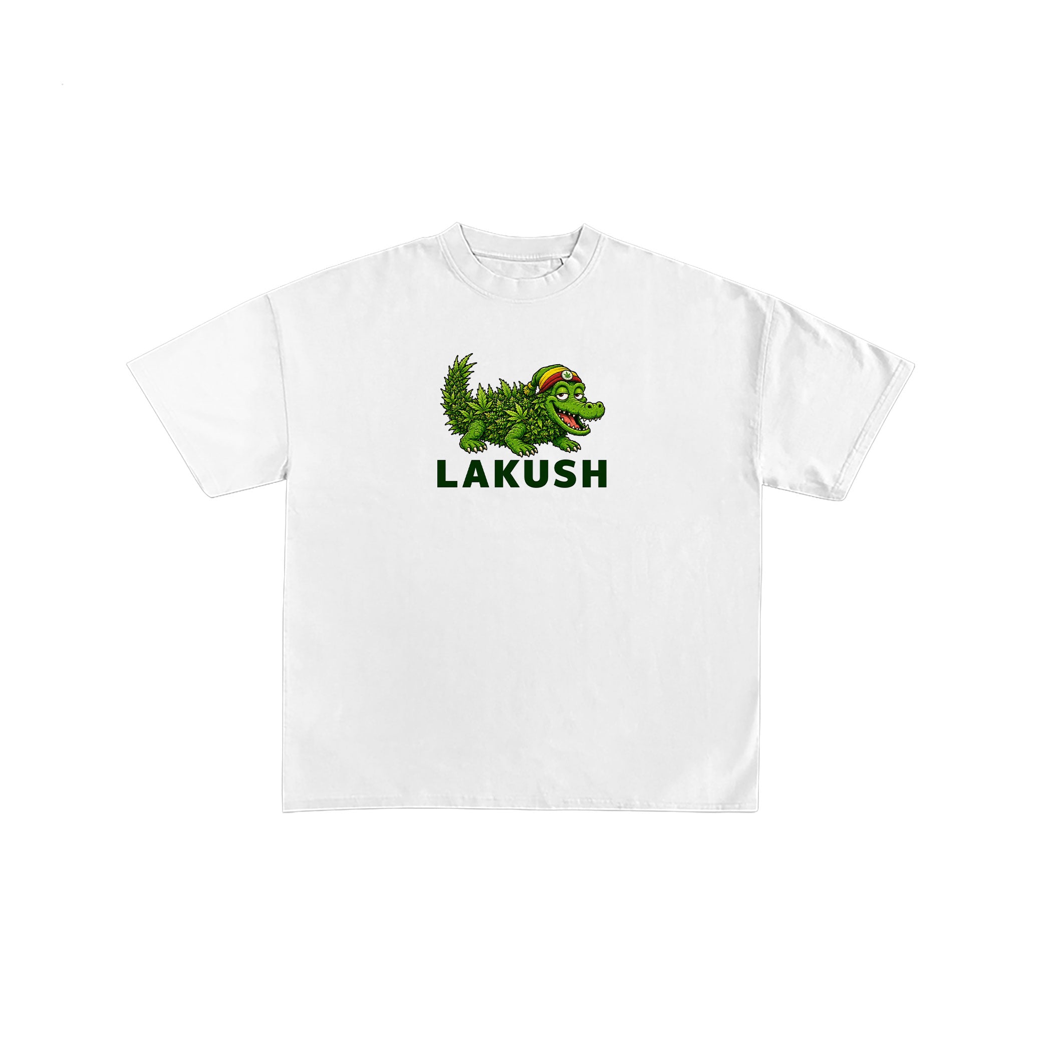 Lakush Crocodile Weed Graphic White Tee