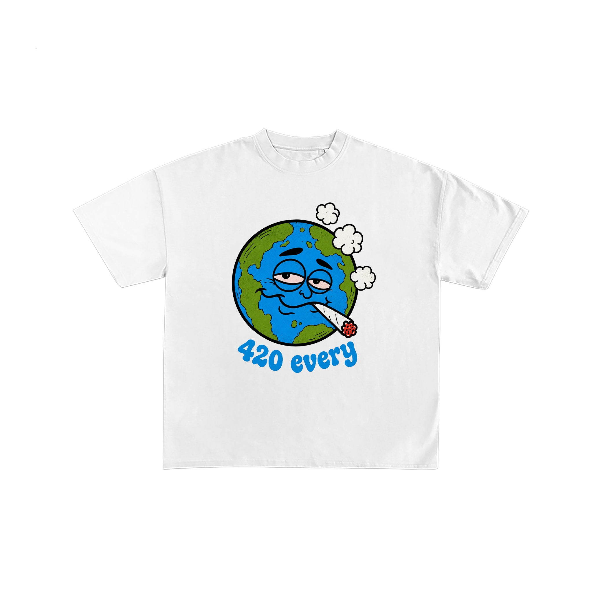 420 Every Day Earth Graphic White Tee