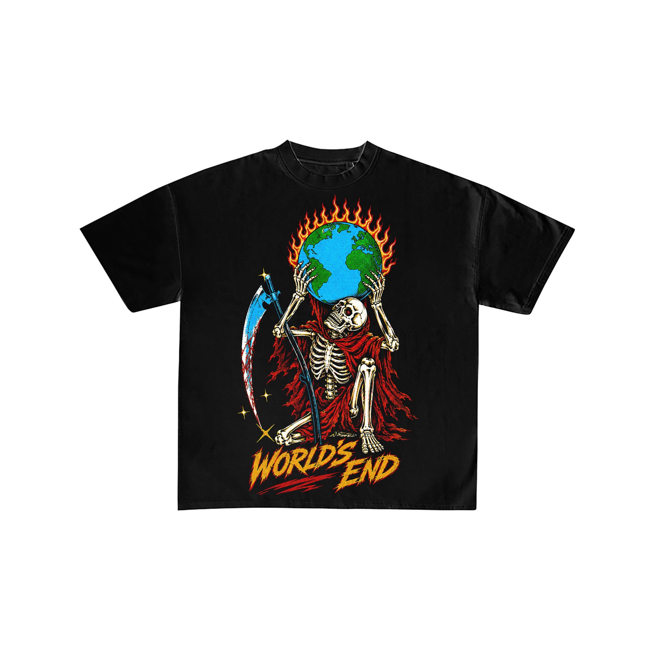World's End Grim Reaper Skeleton Graphic Tee