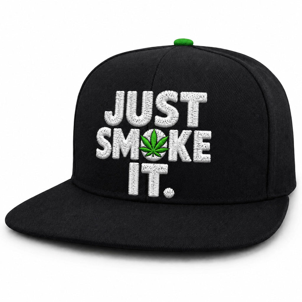 Just Smoke It Weed Leaf Snapback Hat