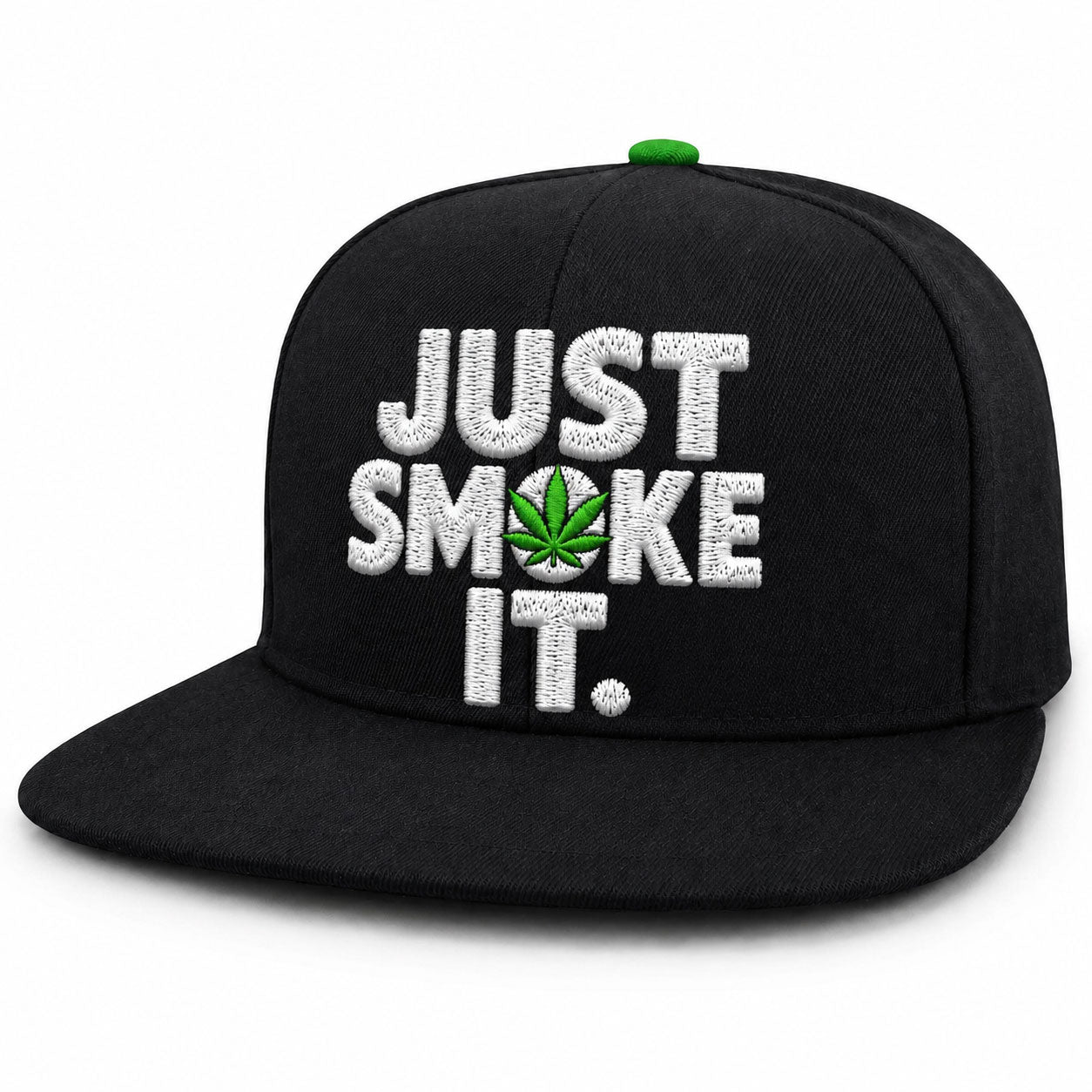 Just Smoke It Weed Leaf Snapback Hat