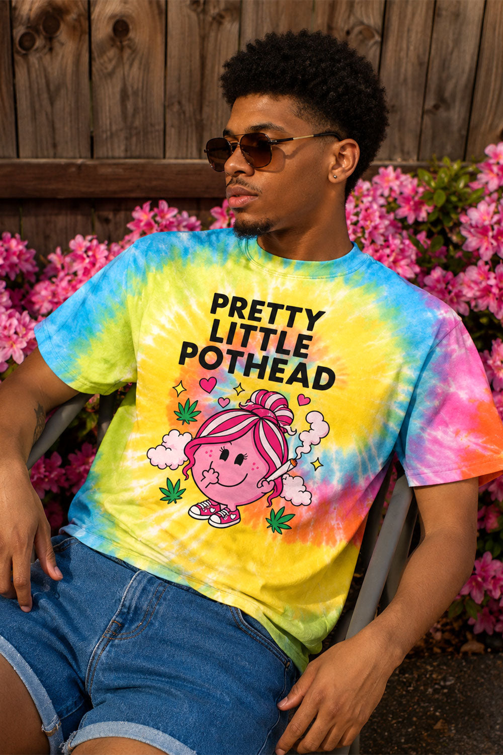 Pretty Little Pothead Vintage Graphic Tie Dye Tee