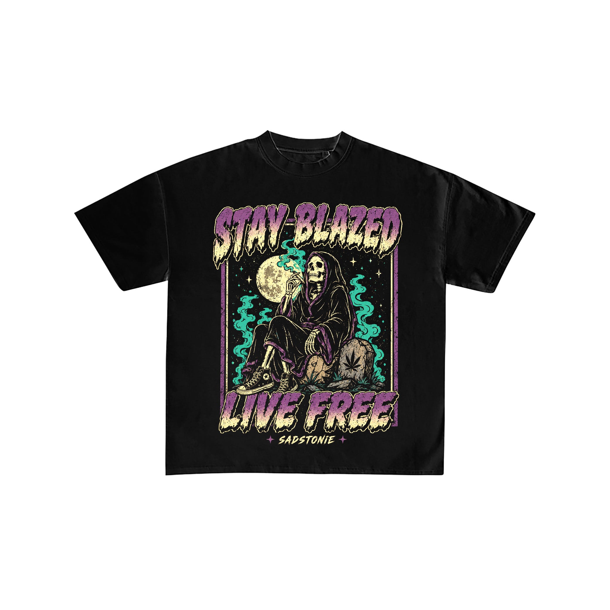 Stay Blazed Live Free Grim Reaper Tee