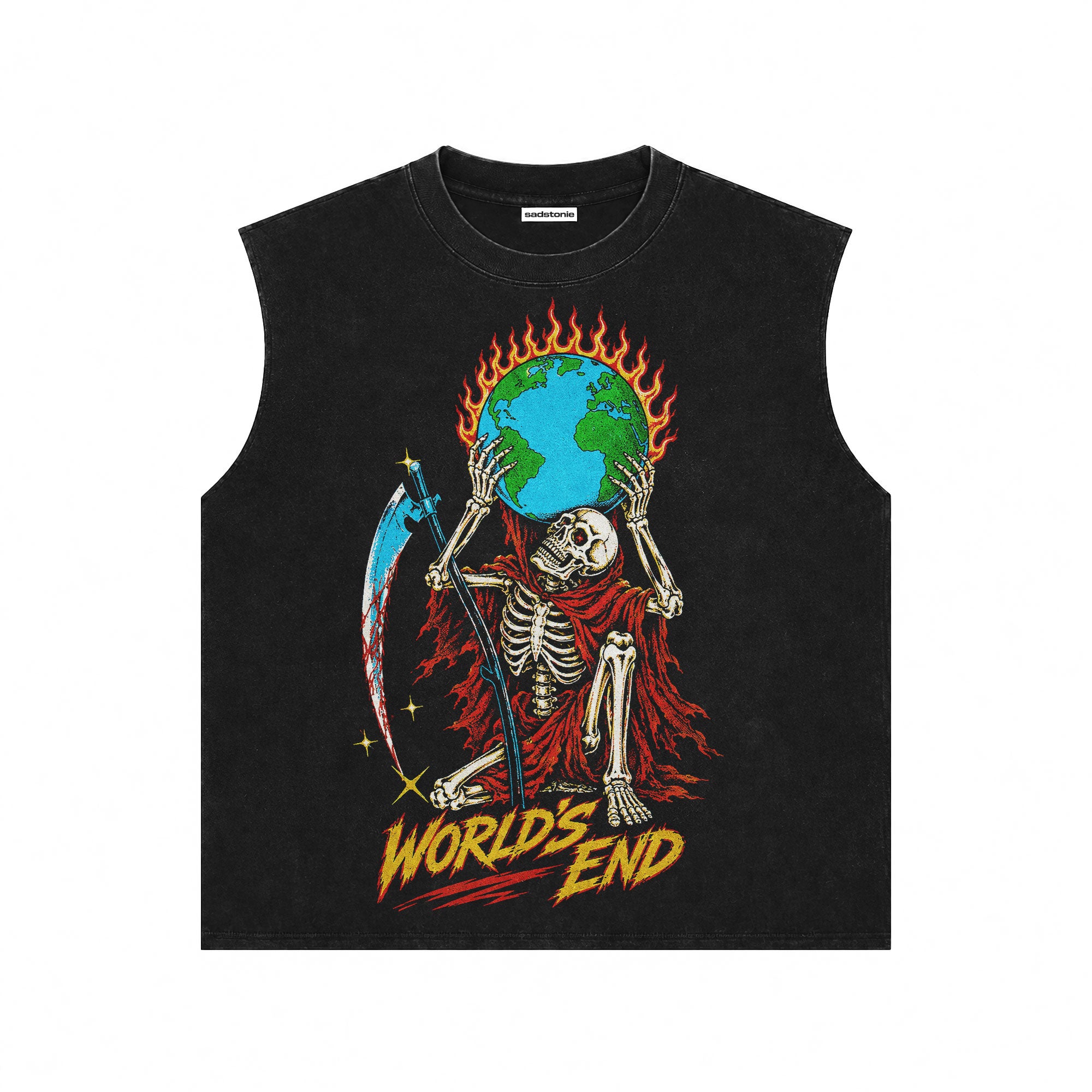 World's End Grim Reaper Graphic Muscle Tee