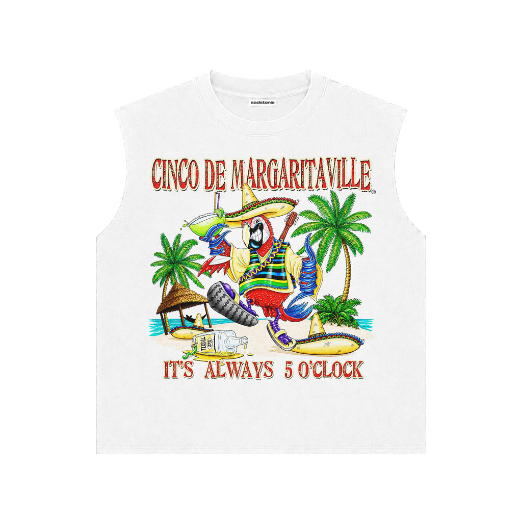 Cinco De Margaritaville Graphic Tank Top