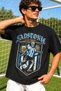 Argentina Soccer Skeleton Graphic T-Shirt