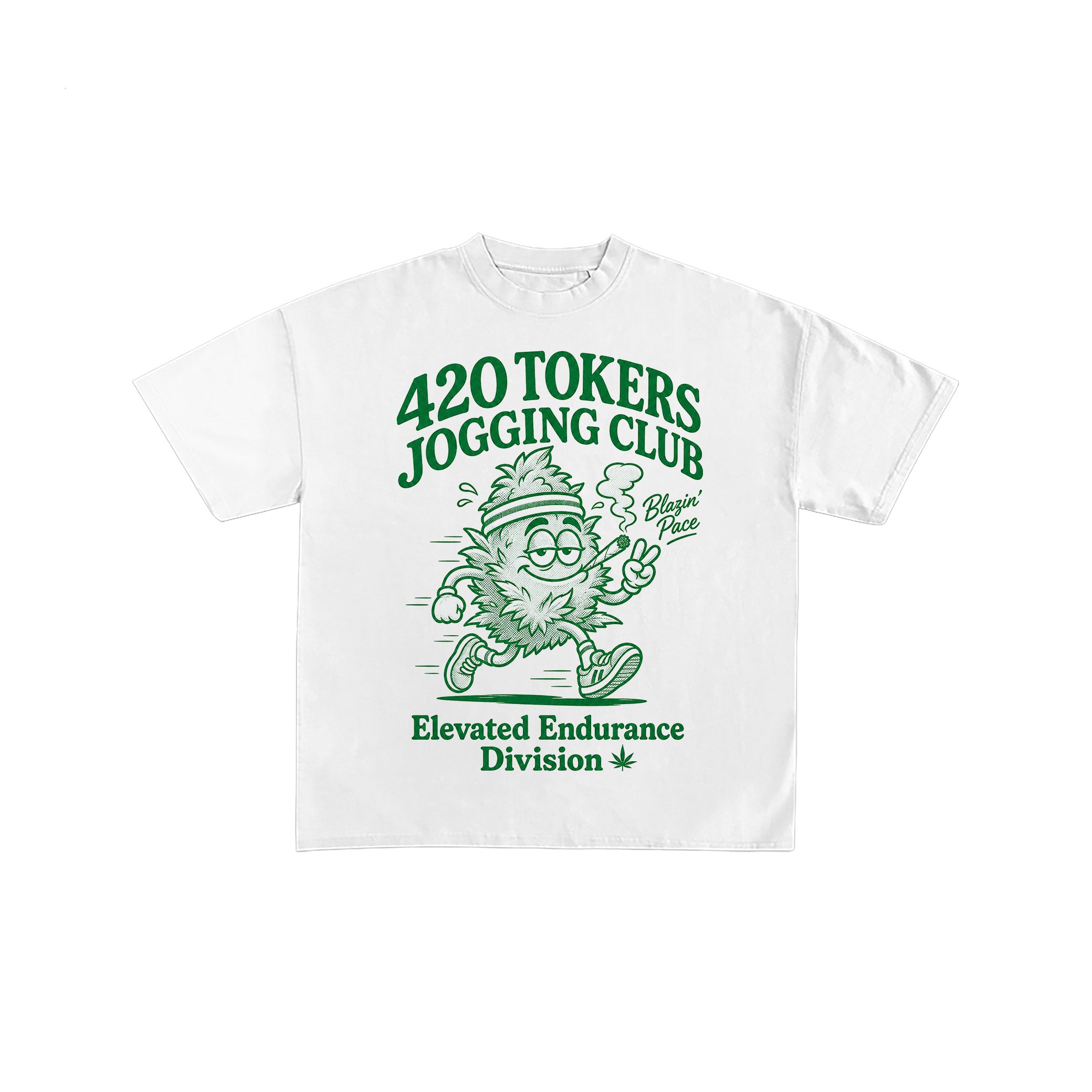 420 Tokers Jogging Club Graphic White Tee