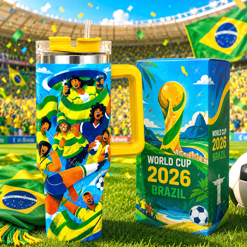 Brazil Football World Cup 2026 Tumbler