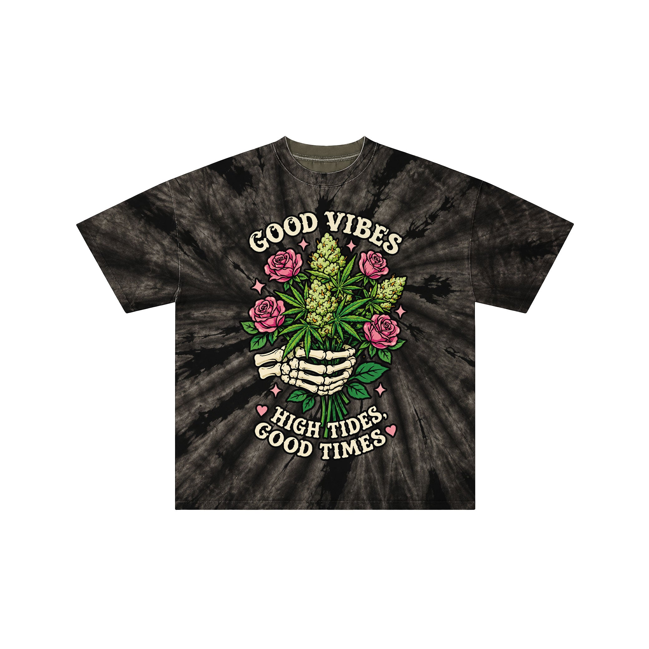 Vintage Gothic Good Vibes 420 Graphic Tee