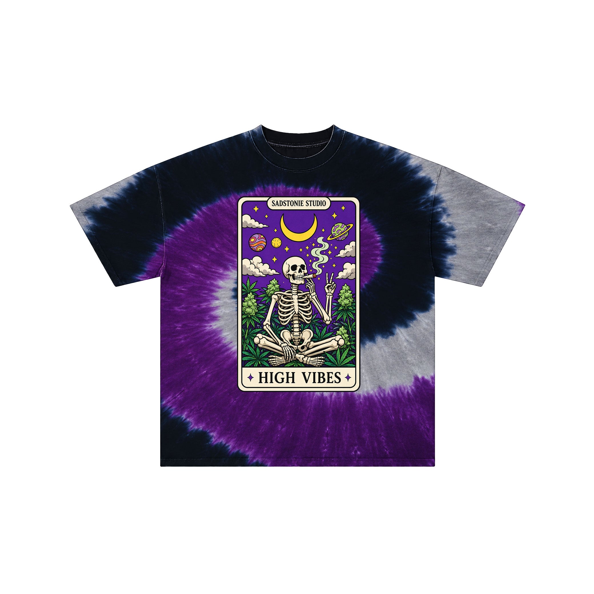 High Vibes Tarot Skeleton Graphic Tee