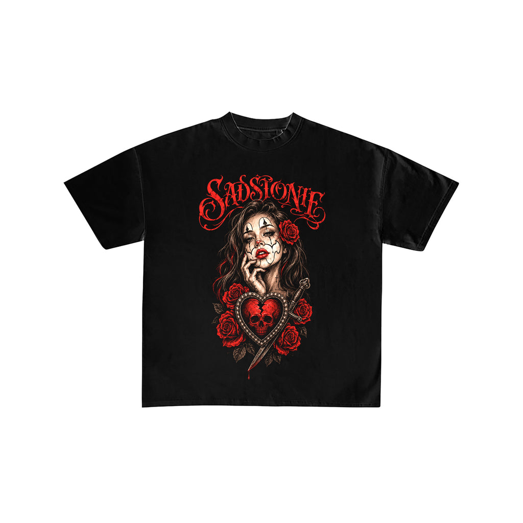 Gothic Clown Girl Graphic T-Shirt