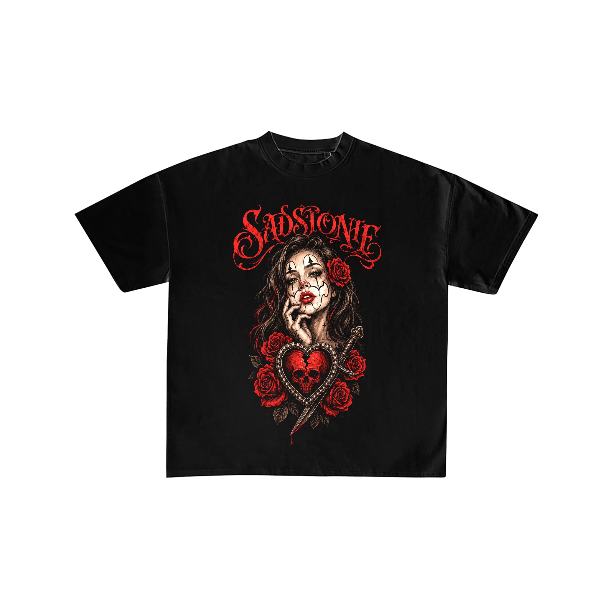 Gothic Clown Girl Graphic T-Shirt