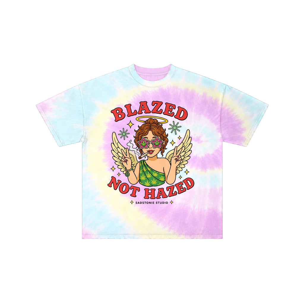 Blazed Not Hazed Retro Angel Tie Dye Tee