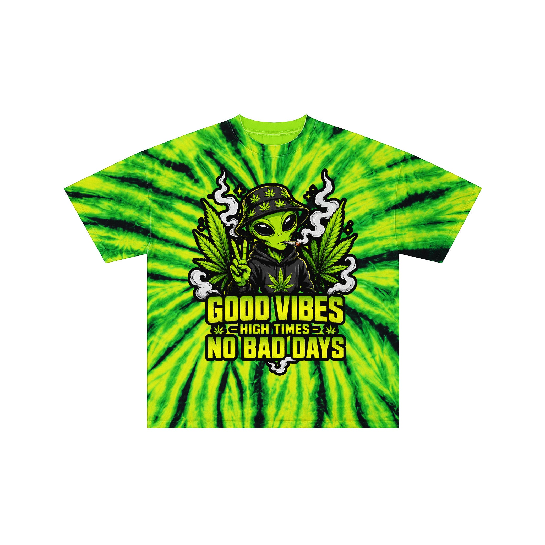 Good Vibes Alien Tie Dye T-Shirt