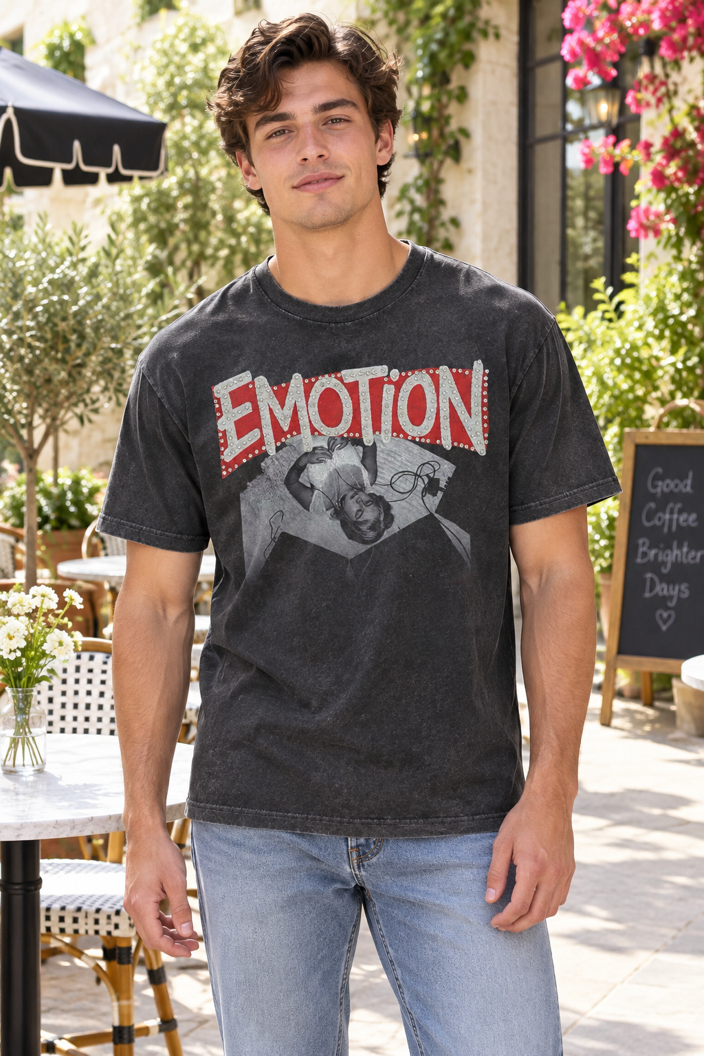 Vintage Emotion Girl Graphic T-Shirt