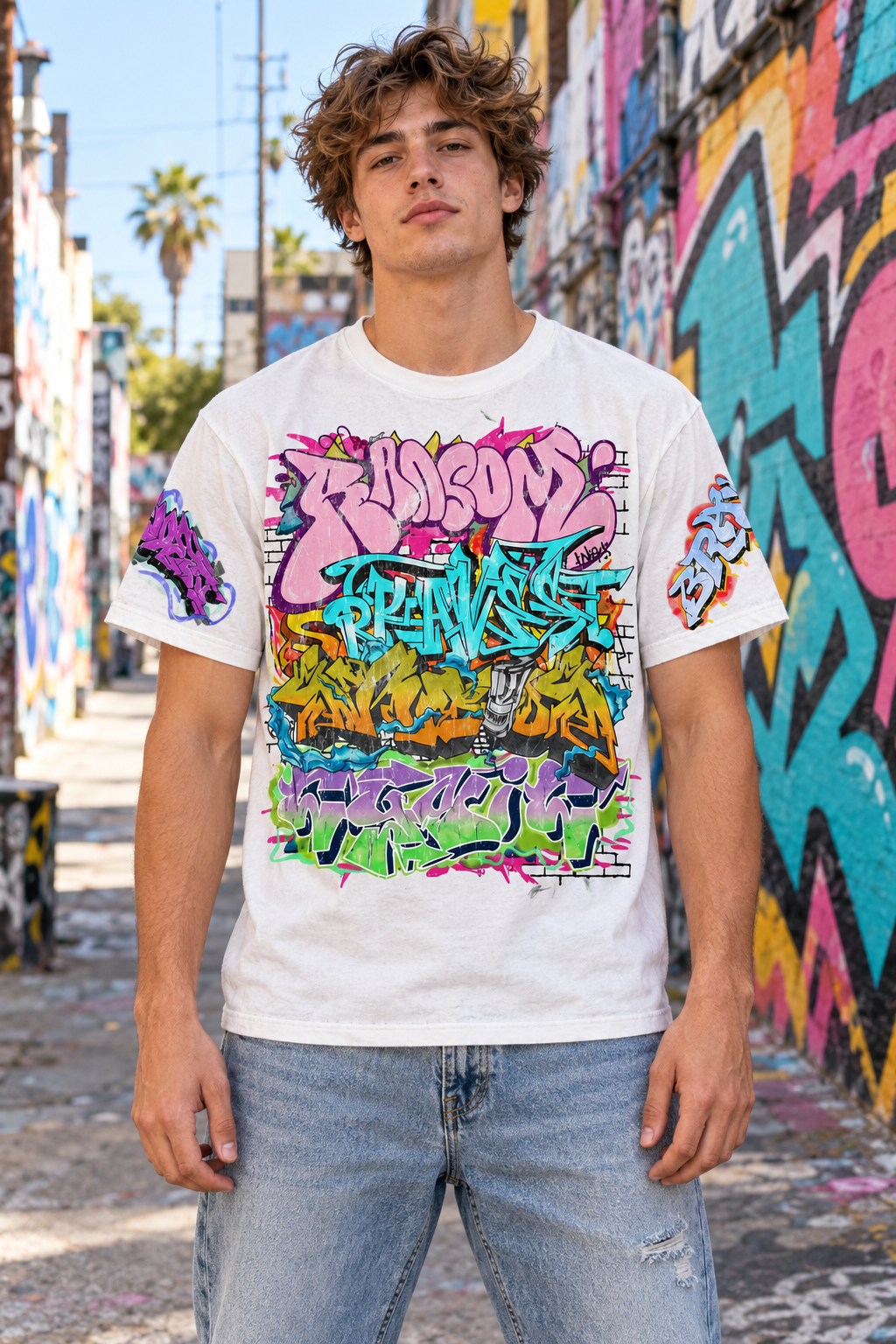 Graffiti Urban Streetwear Graphic T-Shirt