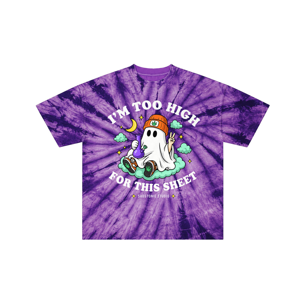 Gothic Ghost Purple Acid Wash Graphic Tee