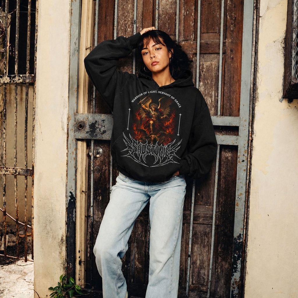 Warrior of Light Graphic Oversized Hoodie