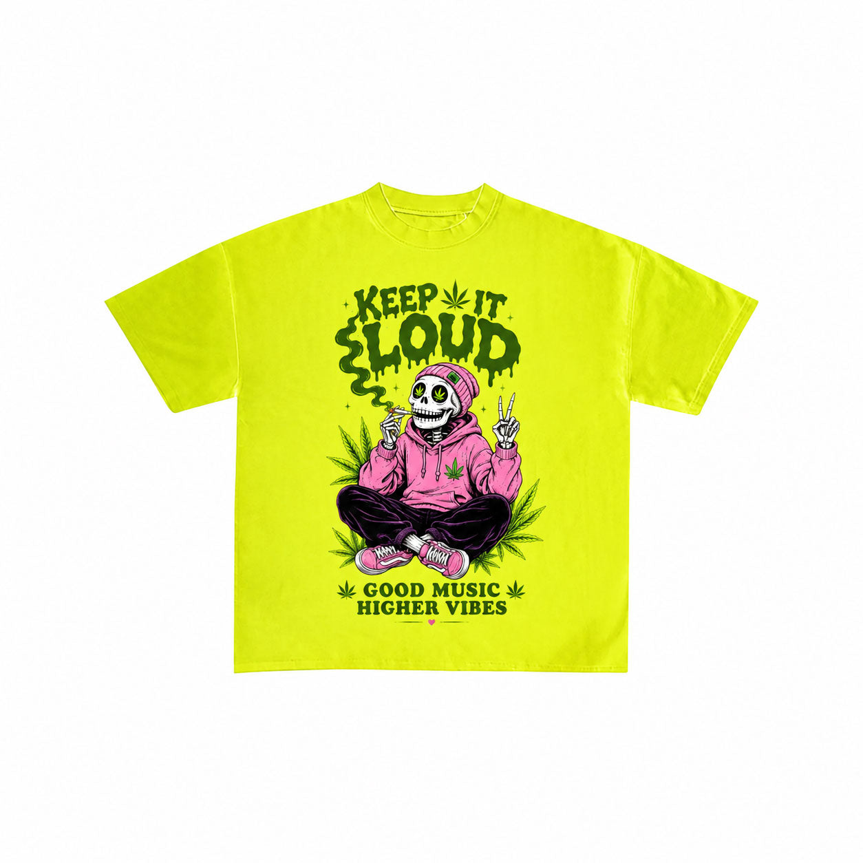 Keep It Loud Skeleton Neon T-Shirt