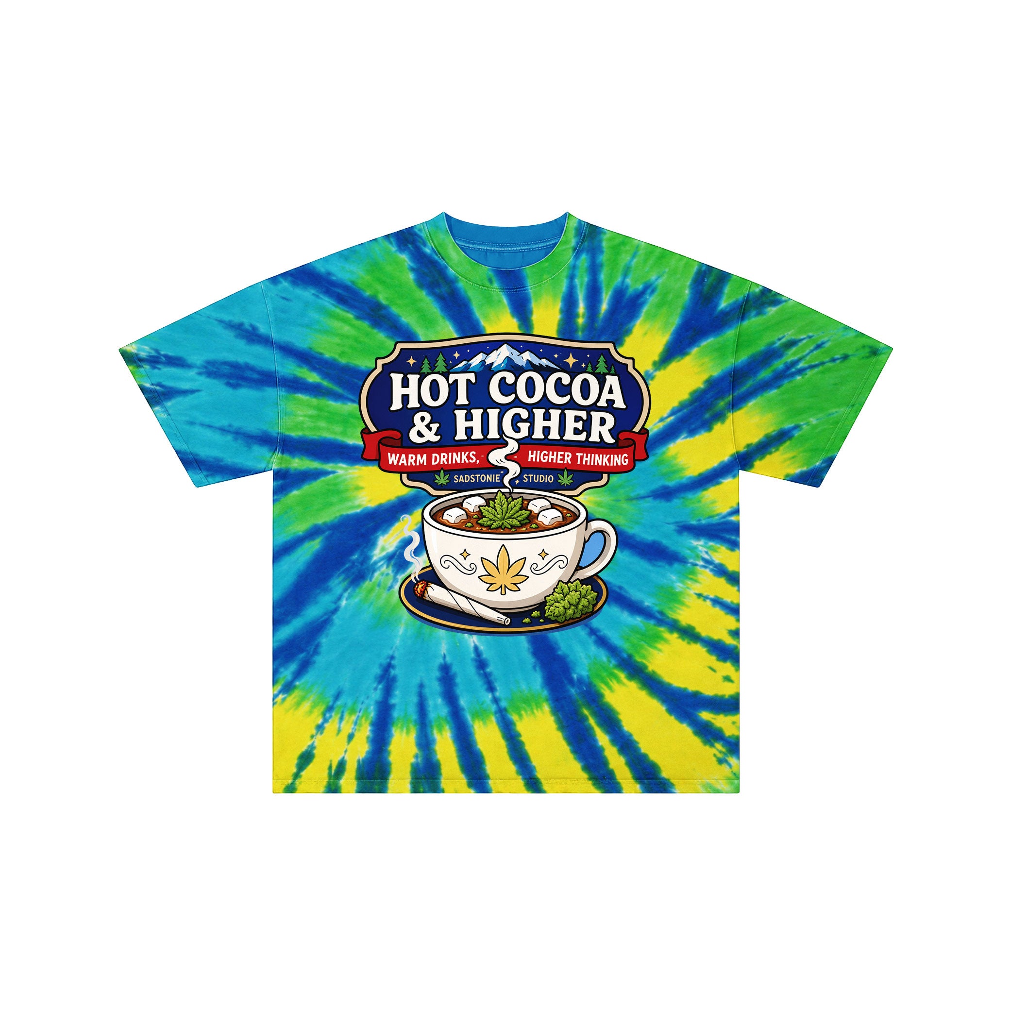 Hot Cocoa & Higher Vintage 420 Graphic Tie-Dye Tee