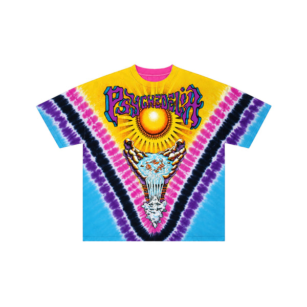 Psychedelia Sun Waterfall Tie-Dye Tee